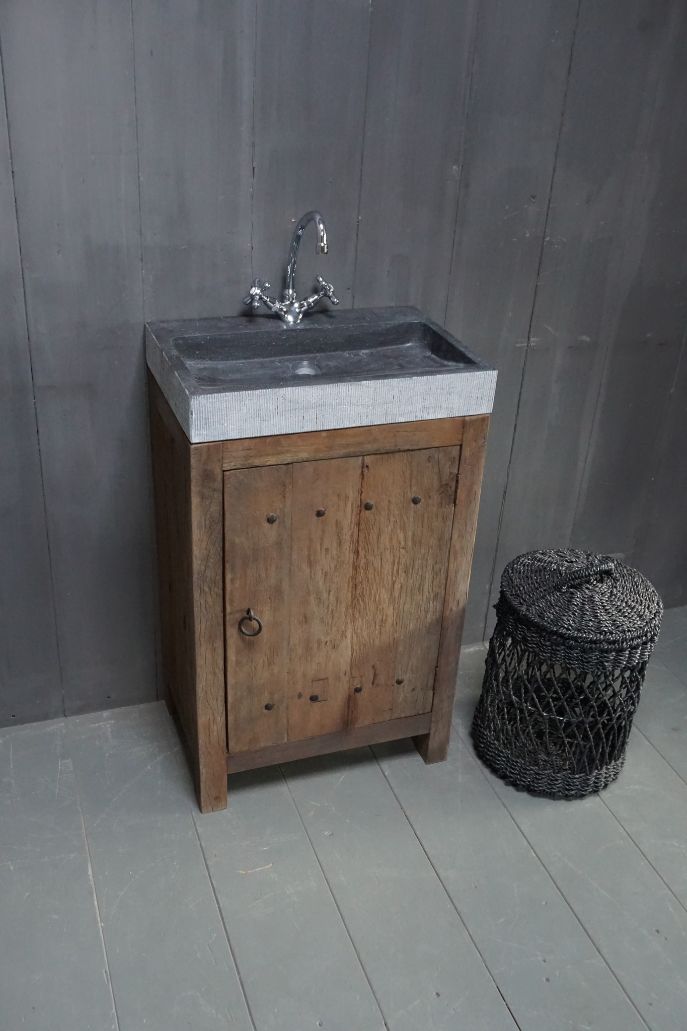 Rene Houtman Landelijk toiletmeubel/Badkamermeubel Jinte Oud Hout