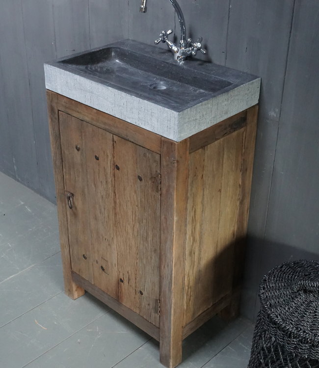 Rene Houtman Landelijk toiletmeubel/Badkamermeubel Jinte Oud Hout