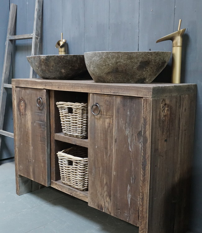 Rene Houtman Badkamermeubel Sanne Landelijk Wagondelen - Kies maat 100-150 cm