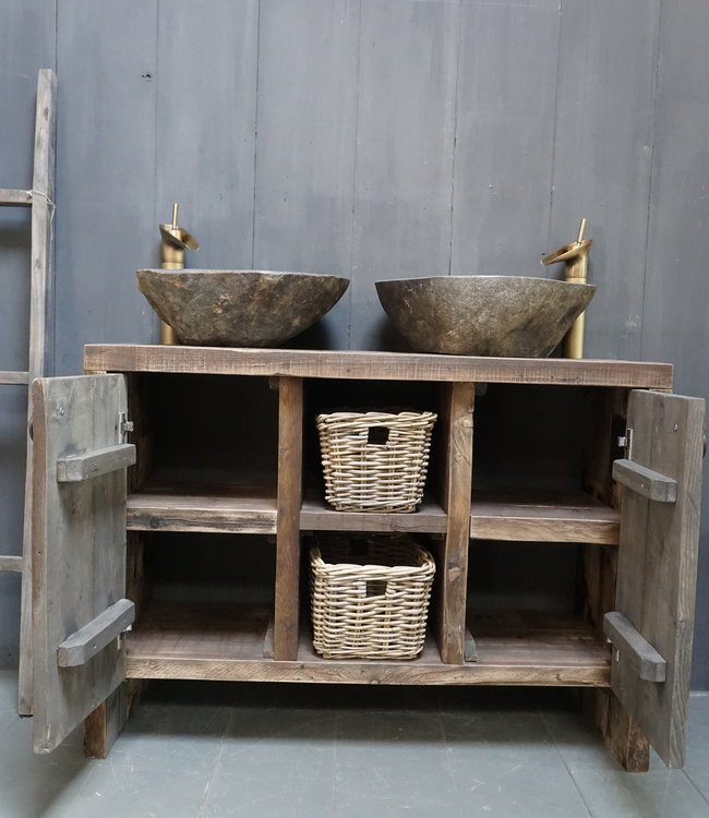 Rene Houtman Badkamermeubel Sanne Landelijk Wagondelen - Kies maat 100-150 cm