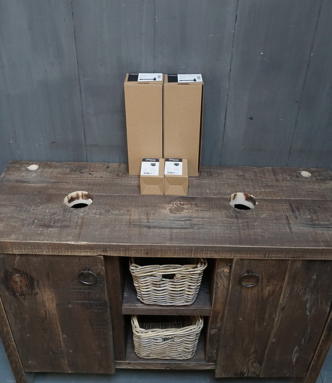 Rene Houtman Badkamermeubel Sanne Landelijk Wagondelen - Kies maat 100-150 cm