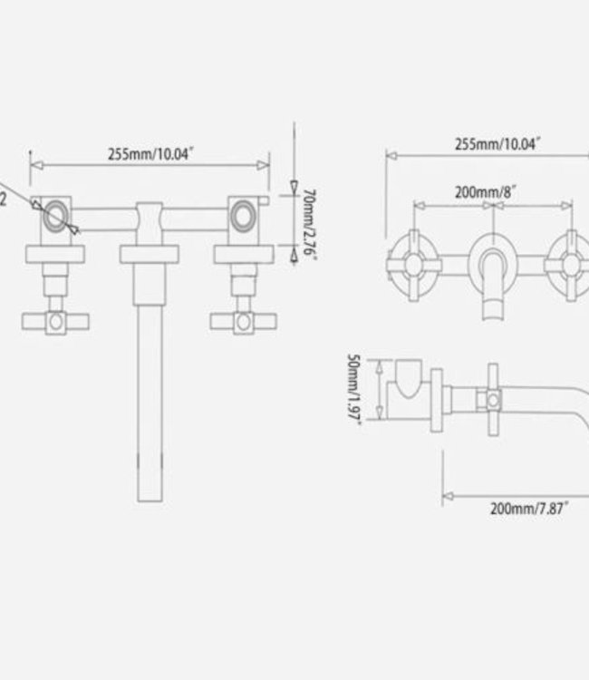Rene Houtman Muurkraan Bernard Mat Zwart Uitloop 20 cm