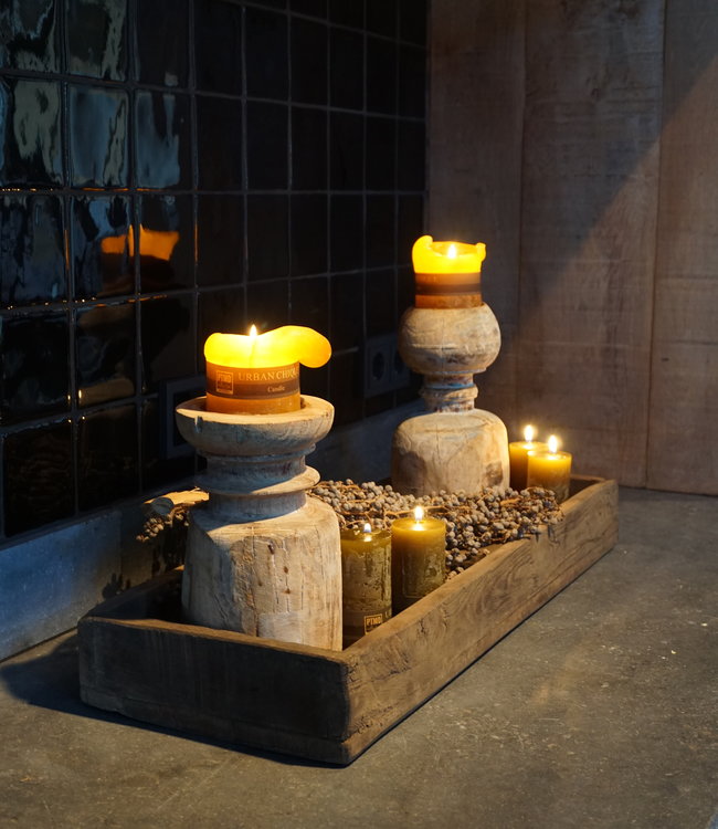 Rene Houtman Oud Houten Serveerbak L70 x B25 x H8 cm