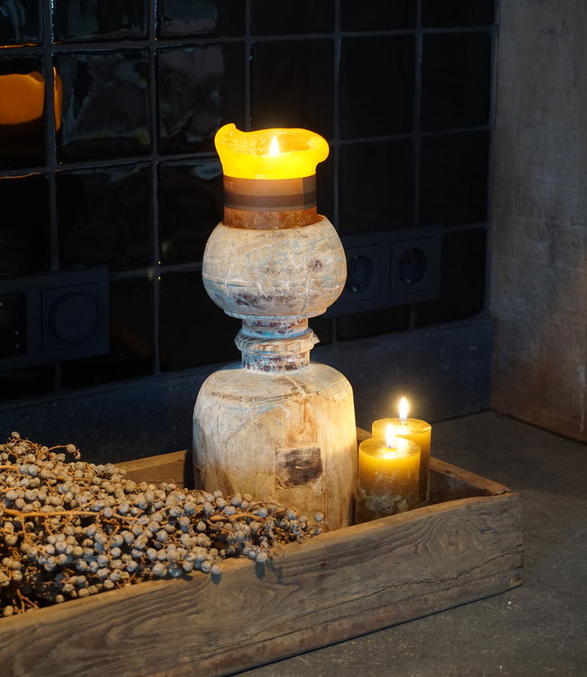 Rene Houtman Oud Houten Serveerbak L70 x B25 x H8 cm