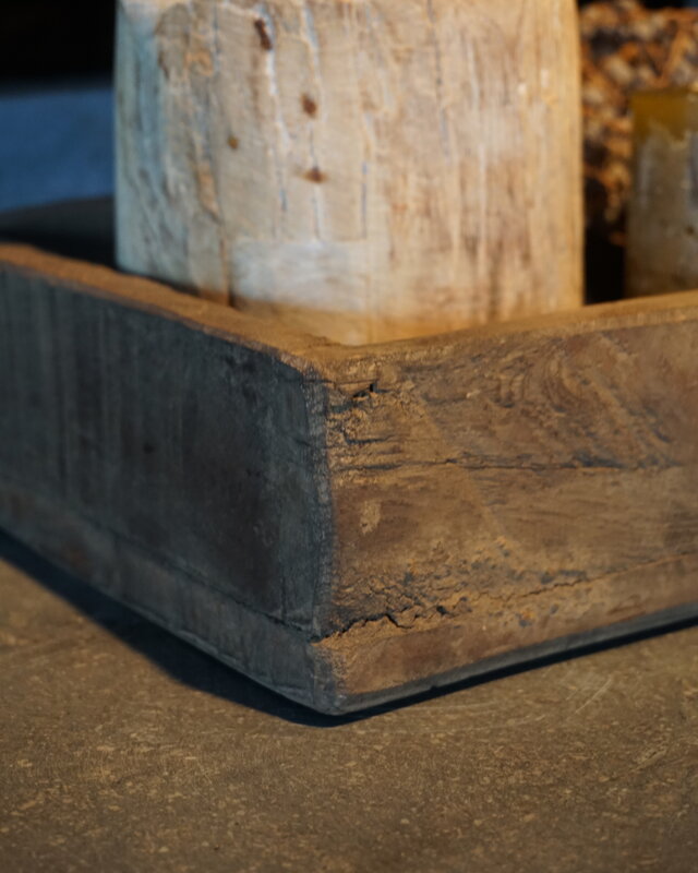 Rene Houtman Oud Houten Serveerbak L70 x B25 x H8 cm