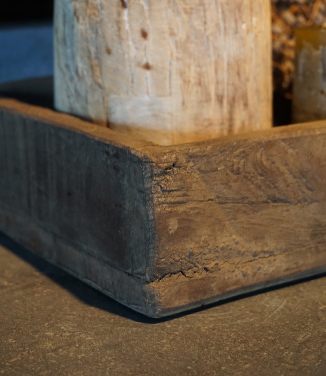 Rene Houtman Oud Houten Serveerbak L70 x B25 x H8 cm