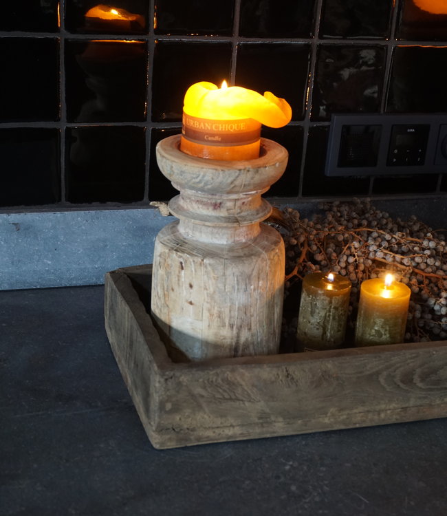 Rene Houtman Oud Houten Serveerbak L70 x B25 x H8 cm