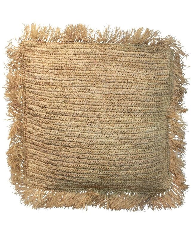 Bazar Bizar Raffia Kussenhoes Naturel | 2 Maten!