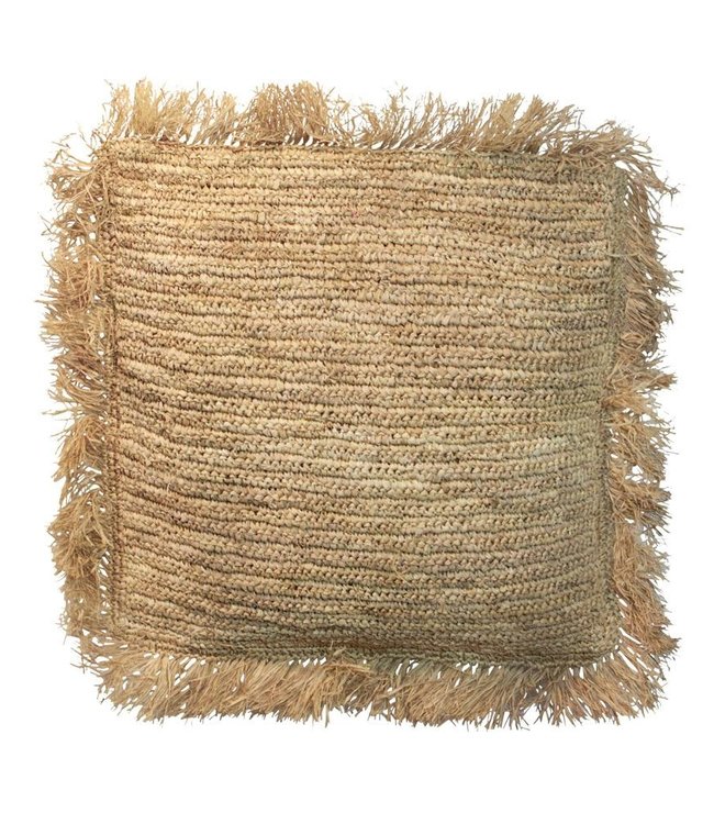 Bazar Bizar Raffia Kussenhoes Naturel 60x60 cm