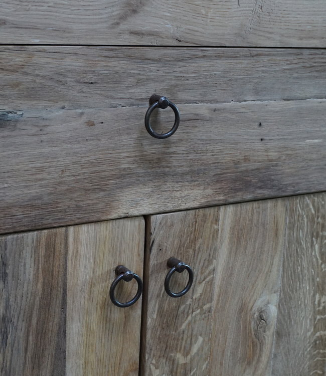 Rene Houtman Badkamermeubel Hendrikje Wagondelen Geschaafd 90x90 cm