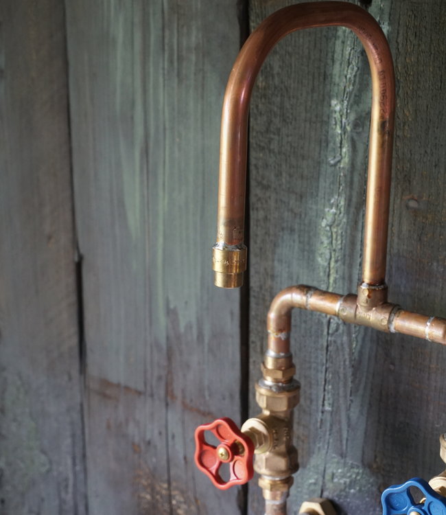 Rene Houtman Haarlem - Staande Koperen Kraan - Mengkraan - Handmade