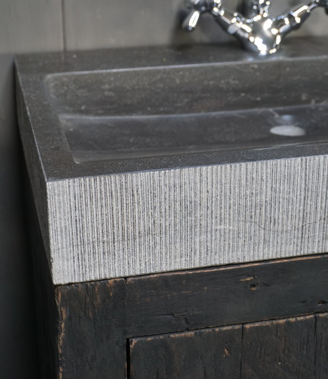 Rene Houtman Landelijk toiletmeubel/Badkamermeubel Brady Zwart Oud Hout