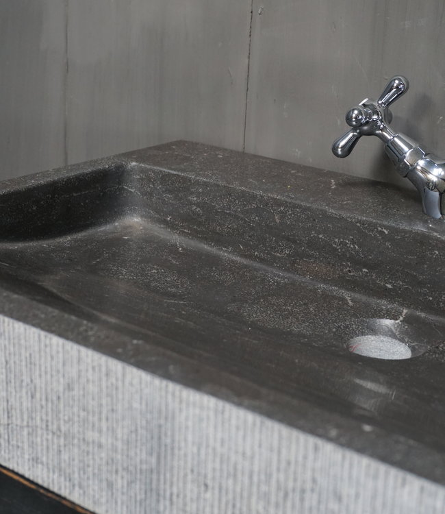 Rene Houtman Landelijk toiletmeubel/Badkamermeubel Brady Zwart Oud Hout