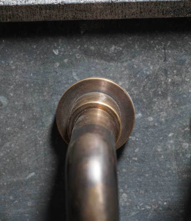 Rene Houtman Wastafelmengkraan Aaf 3-gats Nostalgisch Muurbevestigd Kruiskop Brons