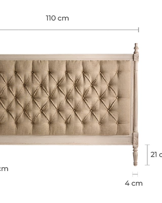 Rene Houtman Hoofdbord Cepoy 160x10x122 cm Linnen Hout