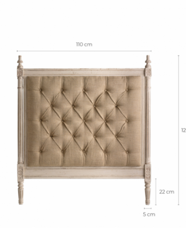Rene Houtman Hoofdbord Cepoy 110x7x122 cm Linnen Hout