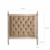 Rene Houtman Hoofdbord Cepoy 110x7x122 cm Linnen Hout Rene Houtman Hoofdbord Cepoy 110x7x122 cm Linnen Hout