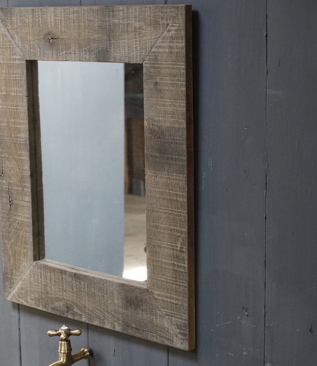 Rene Houtman Eikenhouten Badkamer Spiegel L65xB55xD2 cm