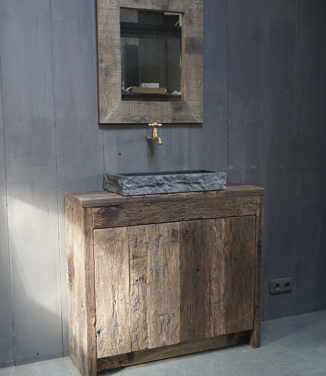 Rene Houtman Eikenhouten Badkamer Spiegel L65xB55xD2 cm