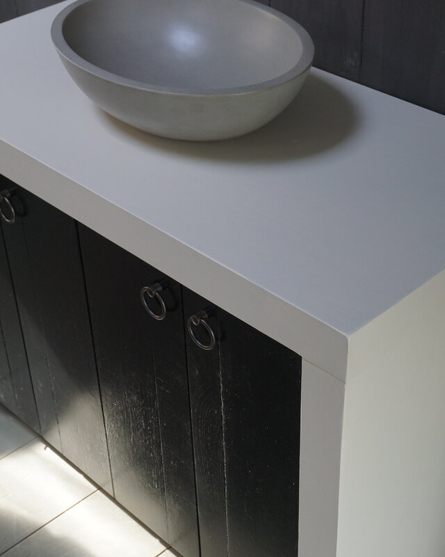 Rene Houtman Badkamermeubel Bram Hout Zwart-Wit 120 t/m 150 cm