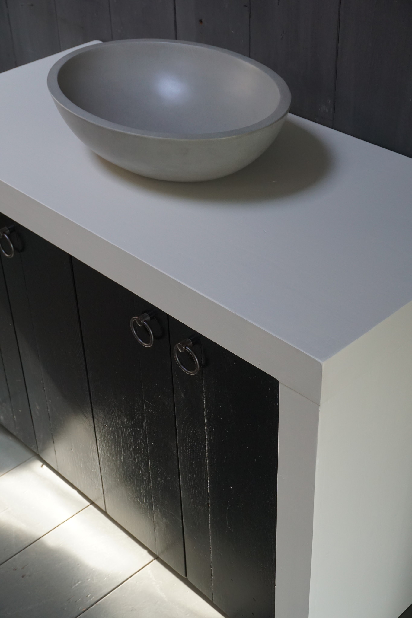 Rene Houtman Badkamermeubel Bram Hout Zwart-Wit 120 t/m 150 cm