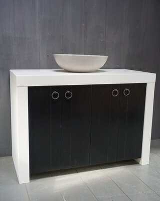 Rene Houtman Badkamermeubel Bram Hout Zwart-Wit
