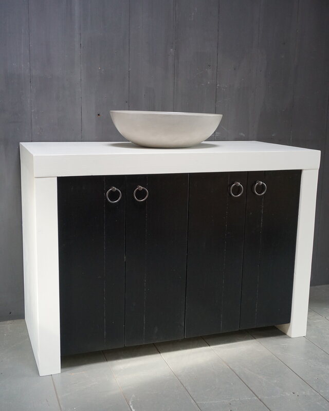 Rene Houtman Badkamermeubel Bram Hout Zwart-Wit 120 t/m 150 cm