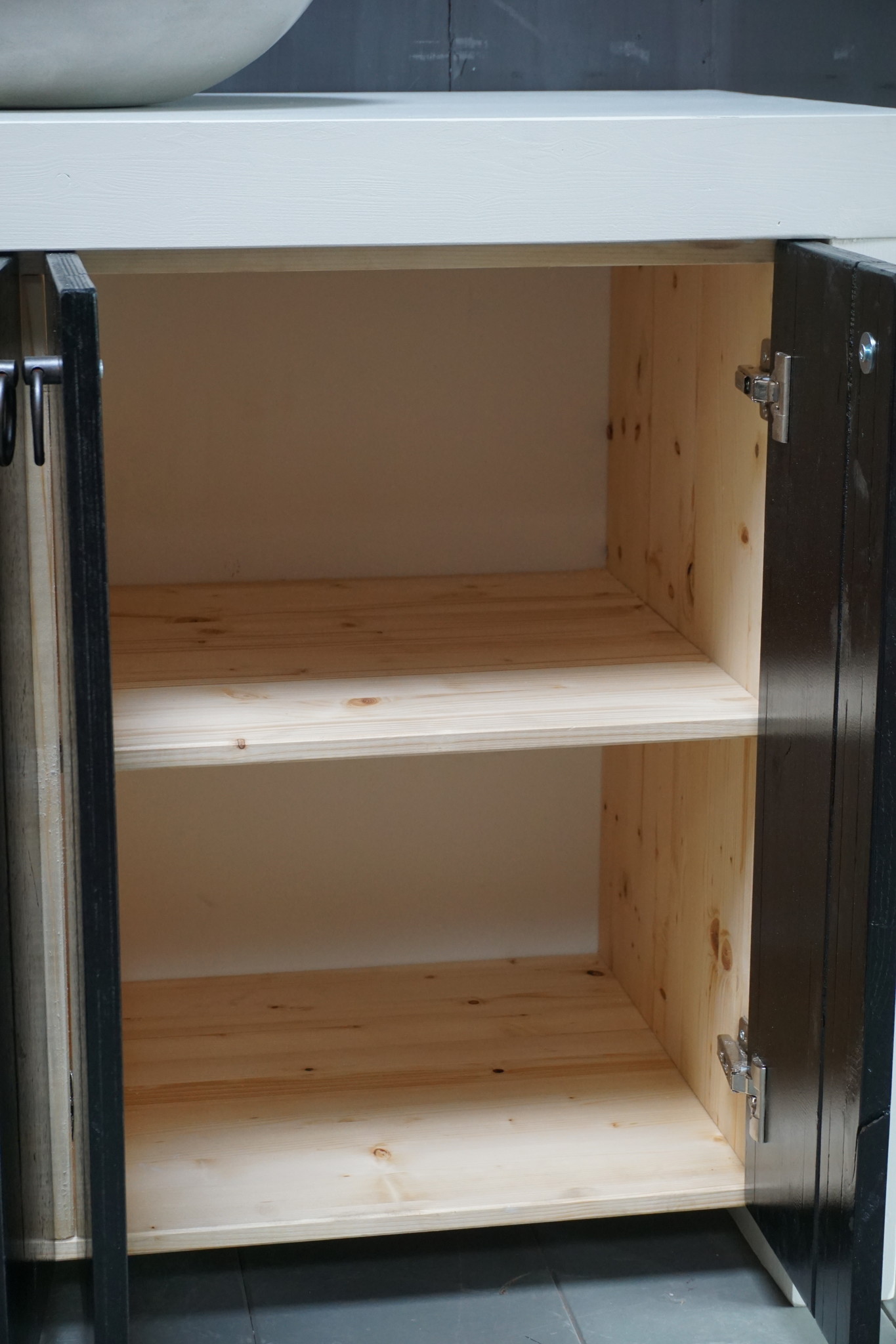 Rene Houtman Badkamermeubel Bram Hout Zwart-Wit 120 t/m 150 cm