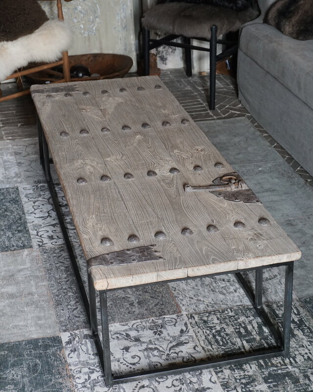 Rene Houtman Salontafel Antieke Oude Deur India L182 cm