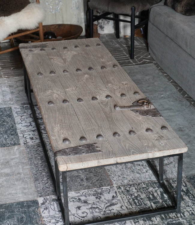 Rene Houtman Salontafel Antieke Oude Deur India L182 cm