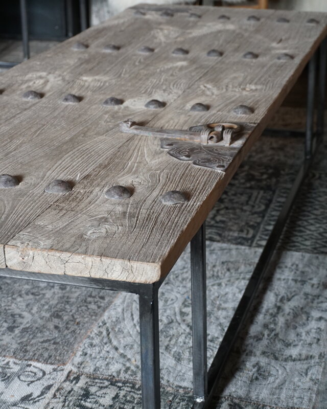 Rene Houtman Salontafel Antieke Oude Deur India L182 cm