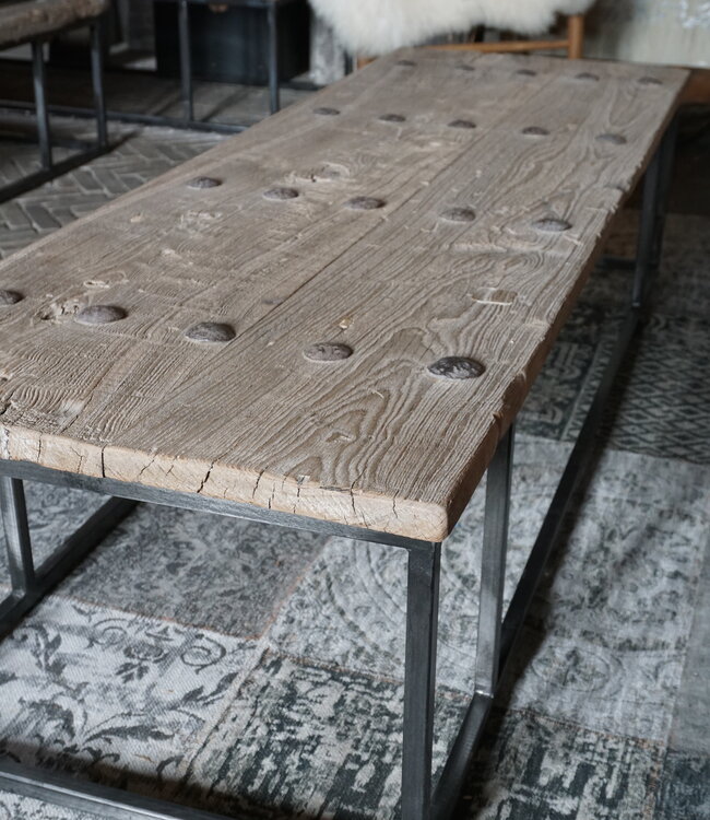 Rene Houtman Salontafel Antieke Oude Deur India L171xB57 cm