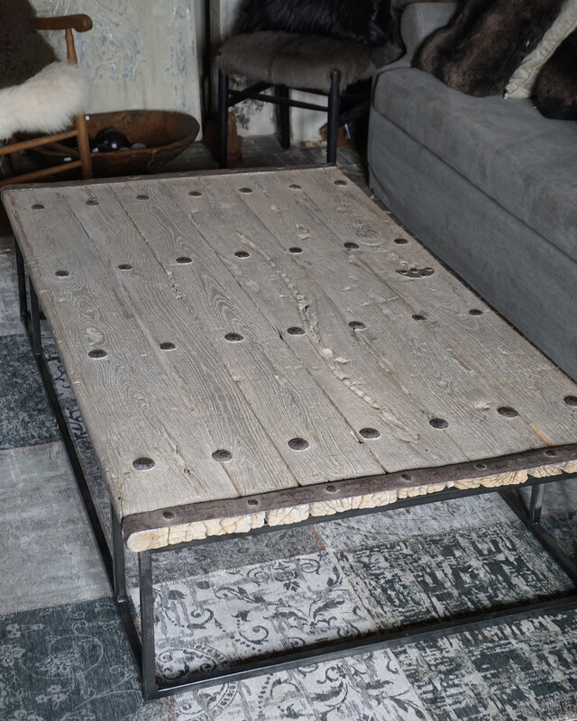 Rene Houtman Salontafel Antieke Oude Deur India L167xB97 cm