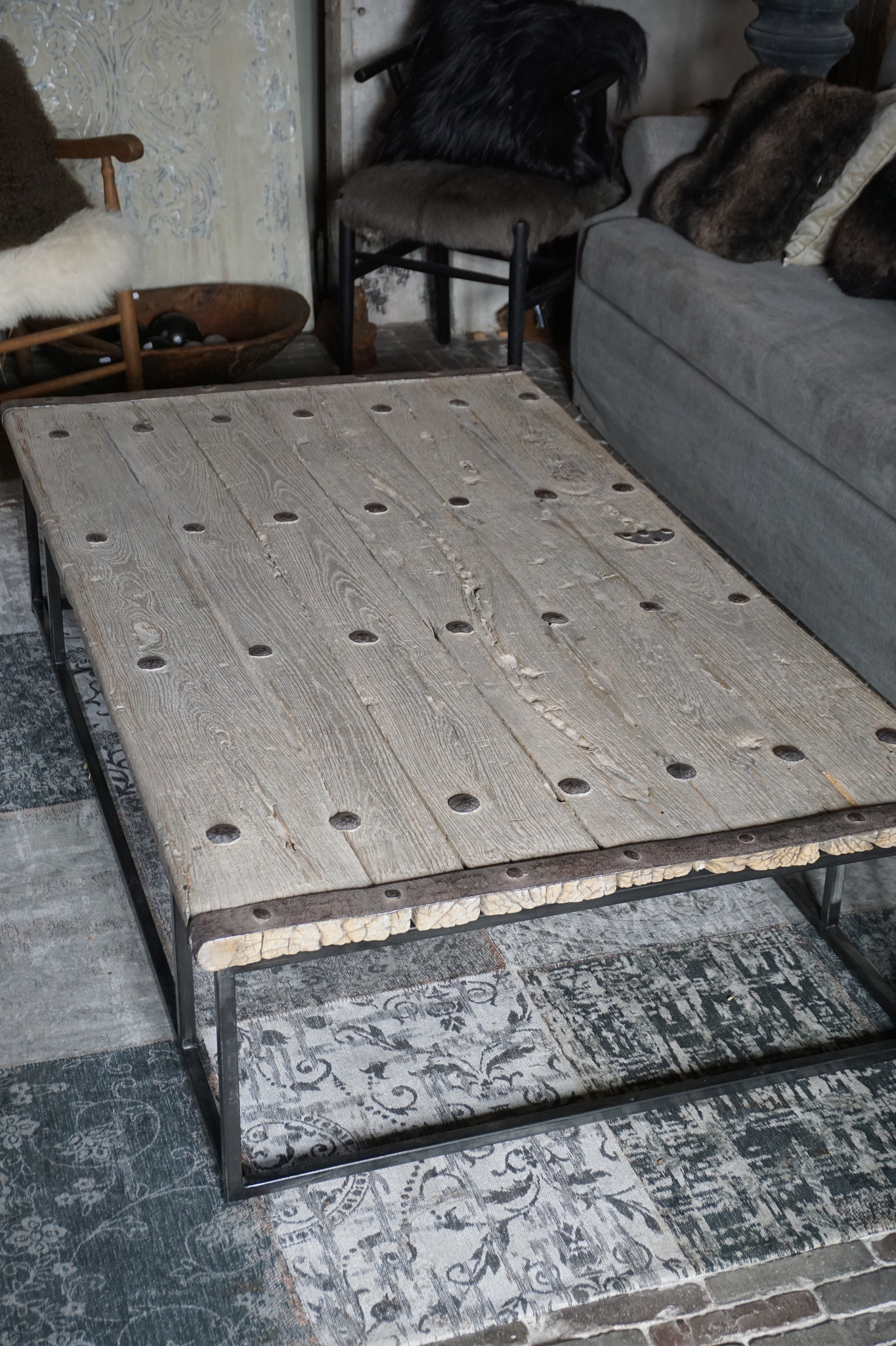 Rene Houtman Salontafel Antieke Oude Deur India L167xB97 cm