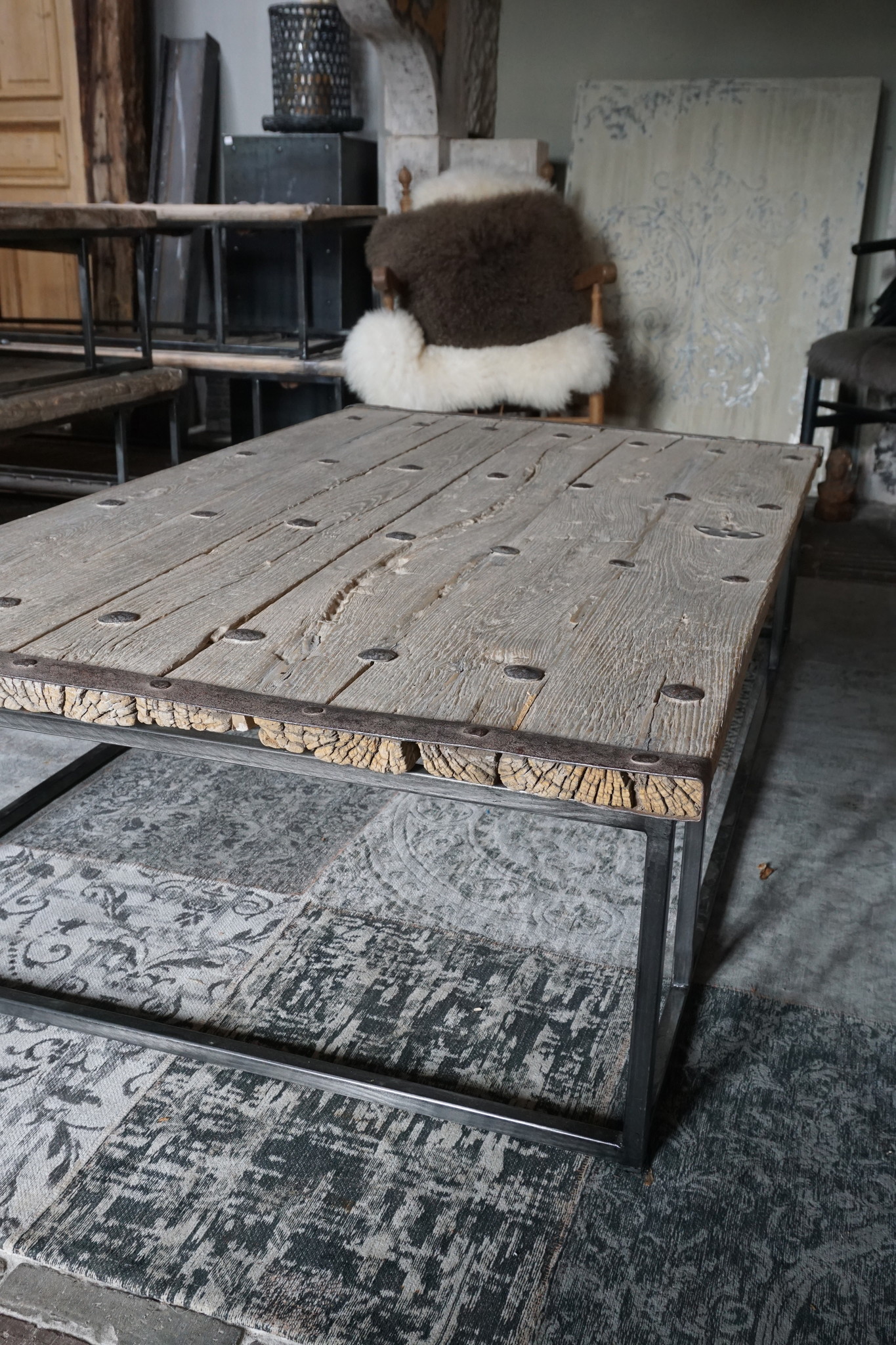 Rene Houtman Salontafel Antieke Oude Deur India L167xB97 cm