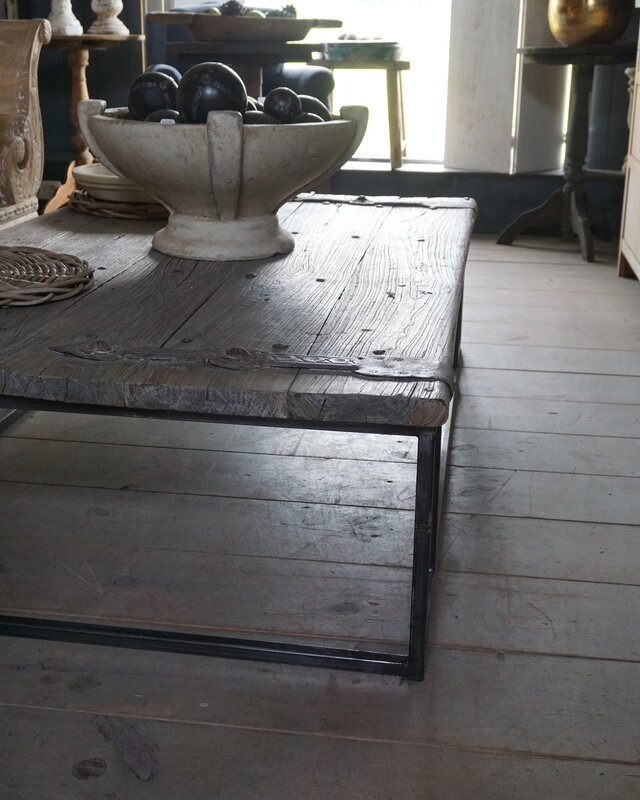 Rene Houtman Salontafel Antieke Oude Deur India L170 cm