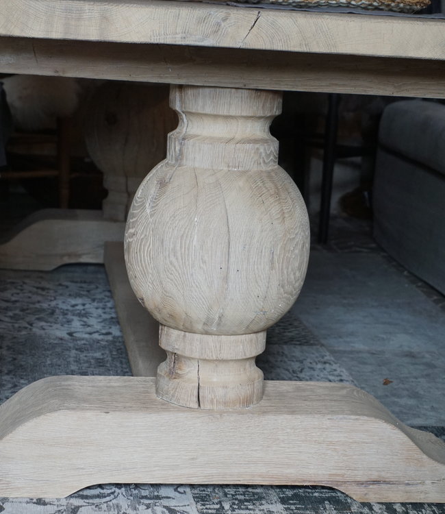 Rene Houtman Eetkamertafel Oud Eiken Bolpoot Tense - Kies Maat