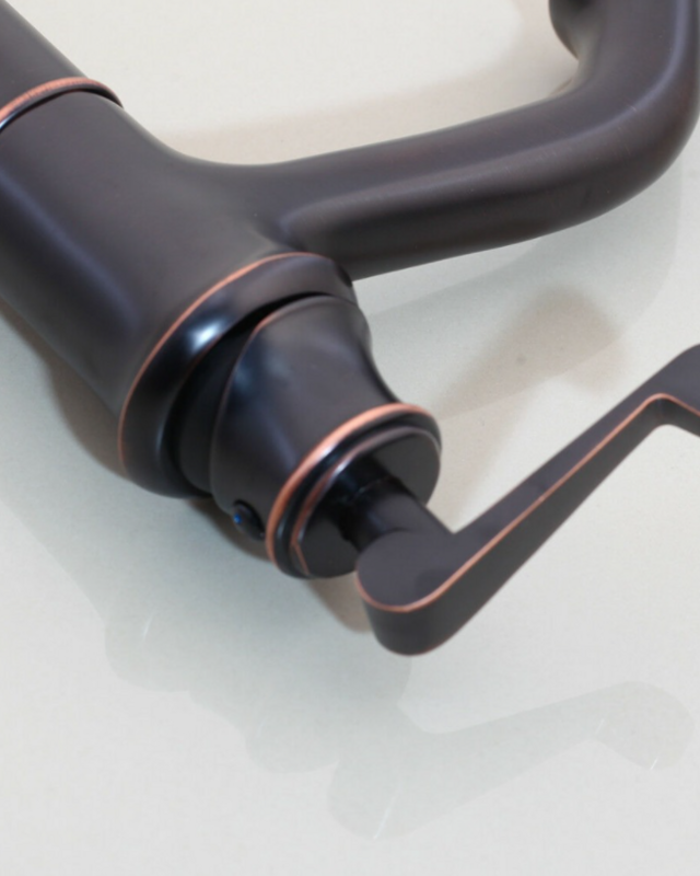 Rene Houtman Hoge Olie Bronzen Opzetkraan - Mengkraan - H330 MM