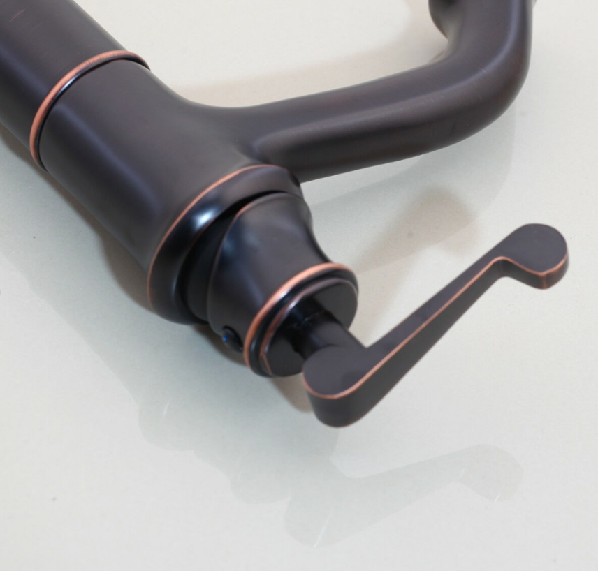 Rene Houtman Hoge Olie Bronzen Opzetkraan - Mengkraan - H330 MM