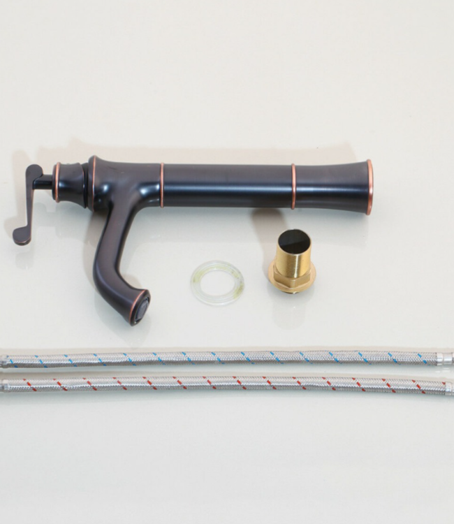 Rene Houtman Hoge Olie Bronzen Opzetkraan - Mengkraan - H330 MM