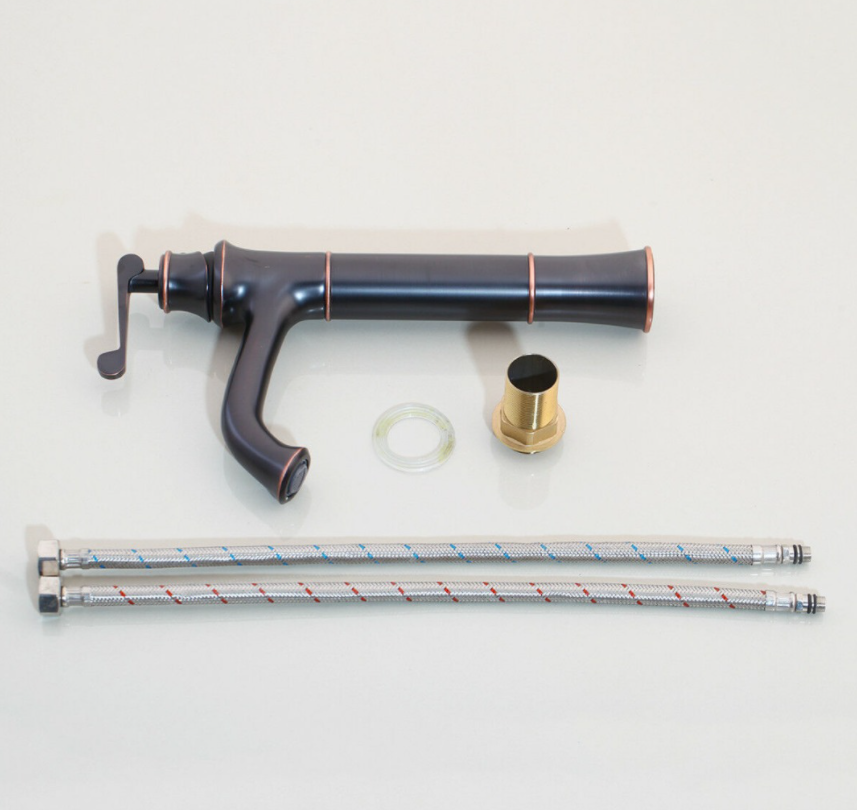 Rene Houtman Hoge Olie Bronzen Opzetkraan - Mengkraan - H330 MM
