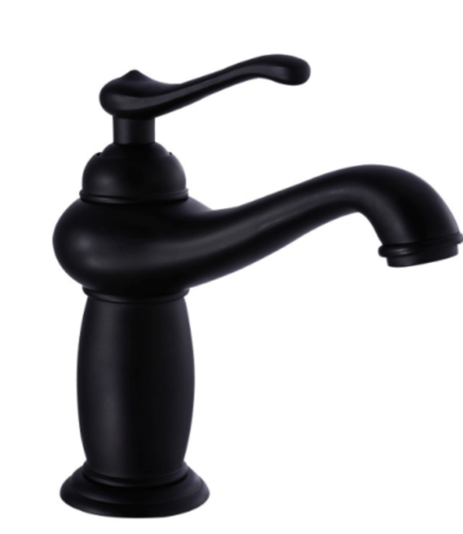 Rene Houtman Mat Zwarte Wastafelkraan - Klein - H197 MM
