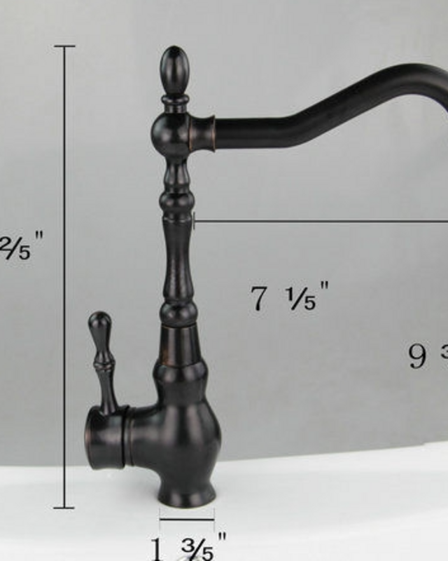 Rene Houtman Retro Bronzen Wastafelkraan - H290 MM