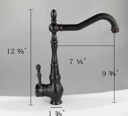 Rene Houtman Retro Bronzen Wastafelkraan - H290 MM