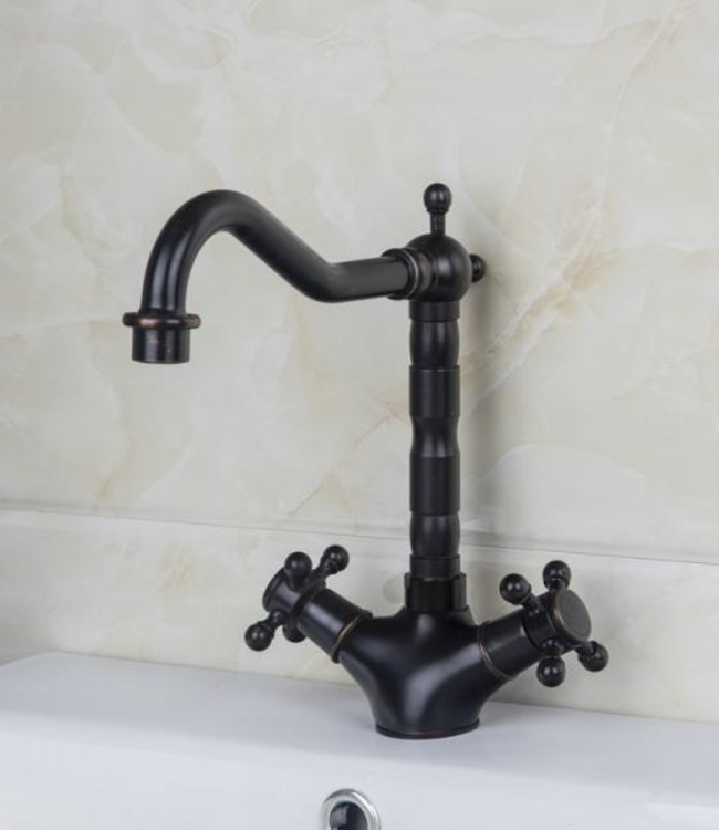 Rene Houtman Klassieke Bronzen Wastafel/Keukenkraan - H240 MM