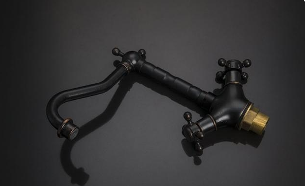 Rene Houtman Klassieke Bronzen Wastafel/Keukenkraan - H240 MM