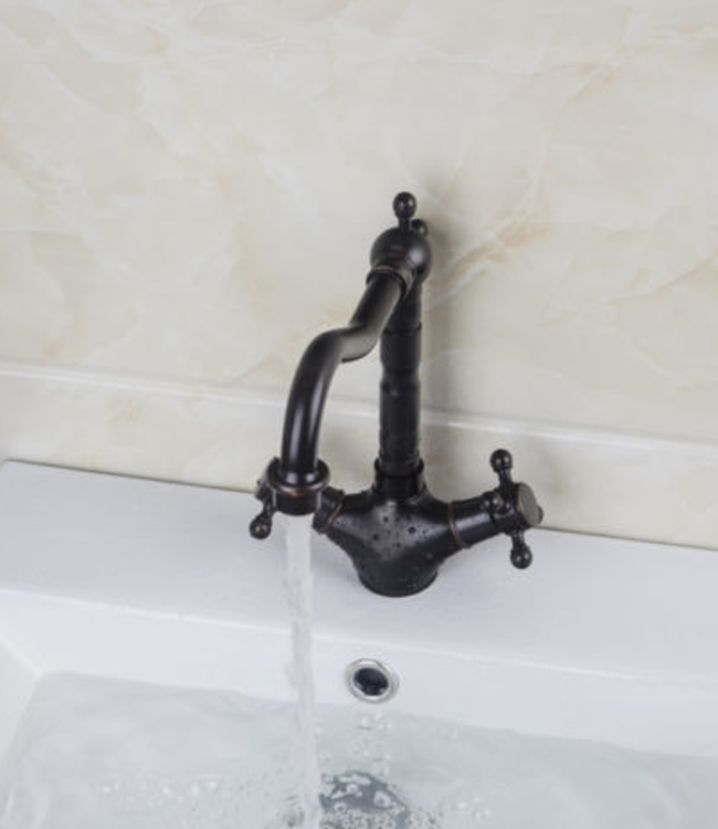 Rene Houtman Klassieke Bronzen Wastafel/Keukenkraan - H240 MM