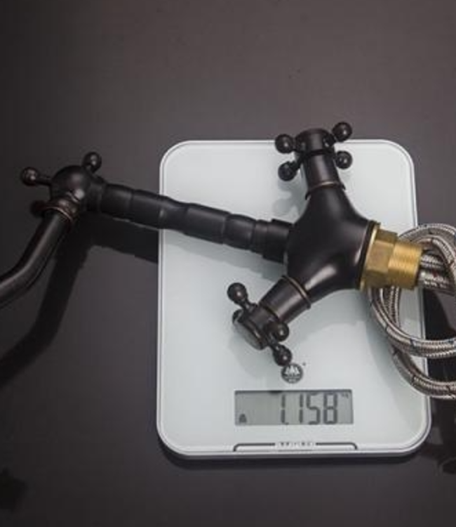 Rene Houtman Klassieke Bronzen Wastafel/Keukenkraan - H240 MM