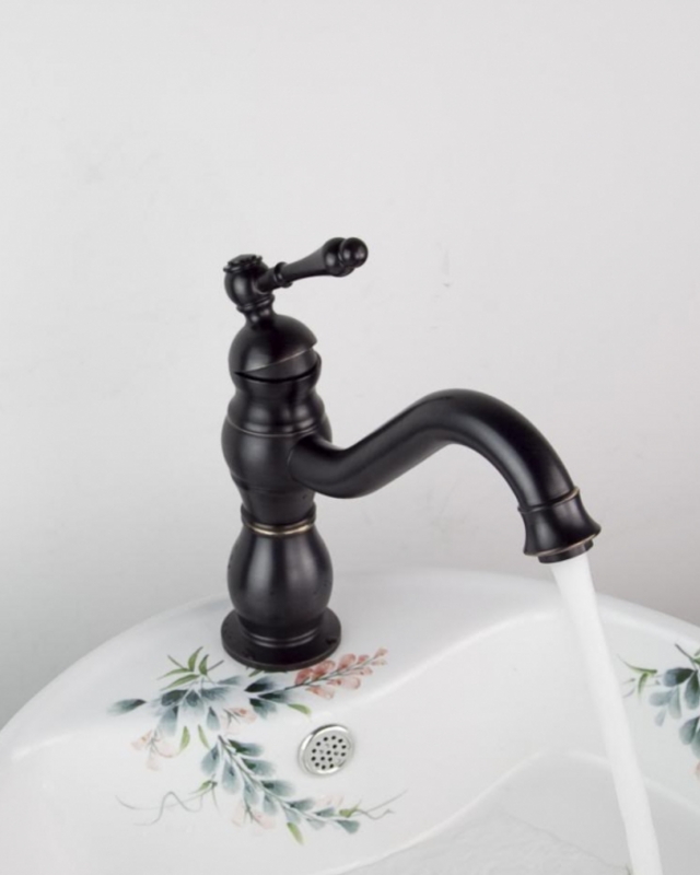 Rene Houtman Nostalgische Wastafelkraan - Olie Brons - H213 MM