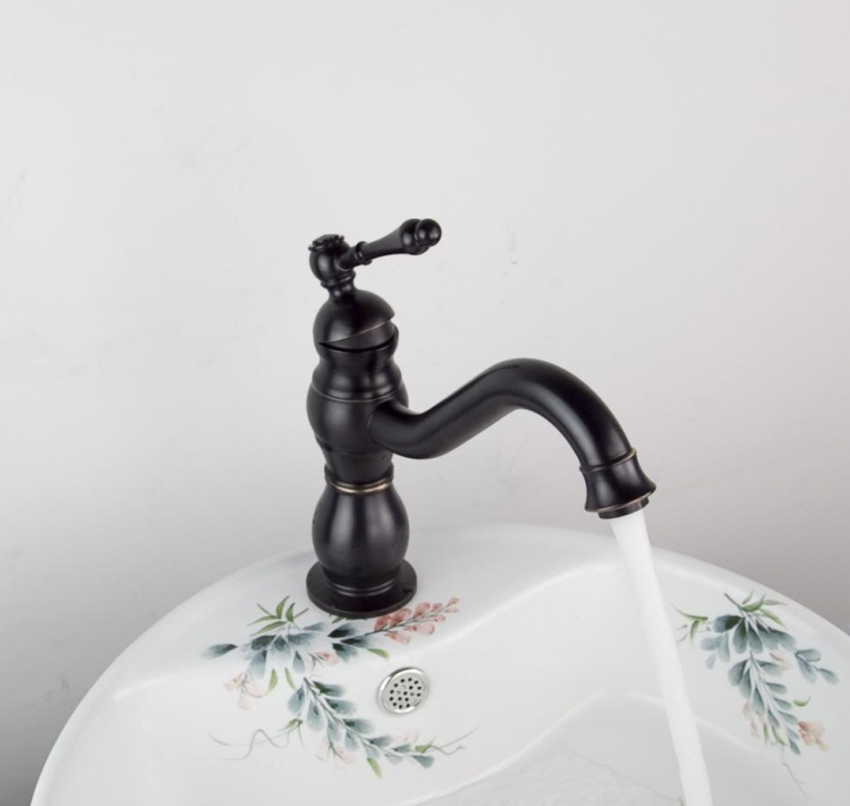 Rene Houtman Nostalgische Wastafelkraan - Olie Brons - H213 MM